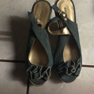 Xhilaration Denim Wedges